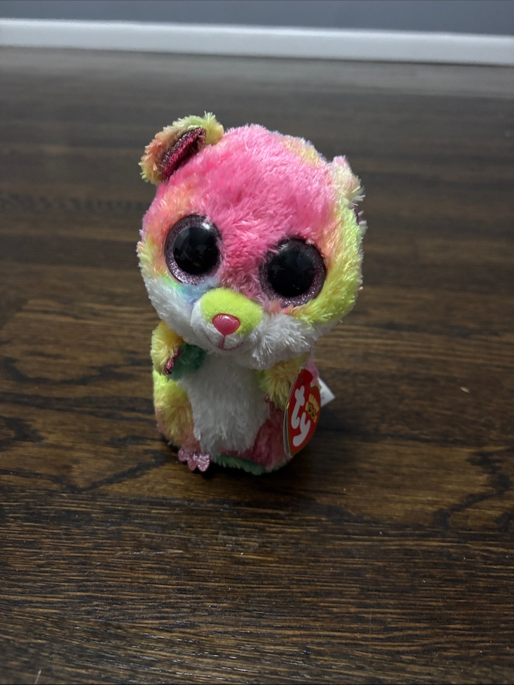 Ty Beanie Boo Multicolor Pink Yellow Green Plush